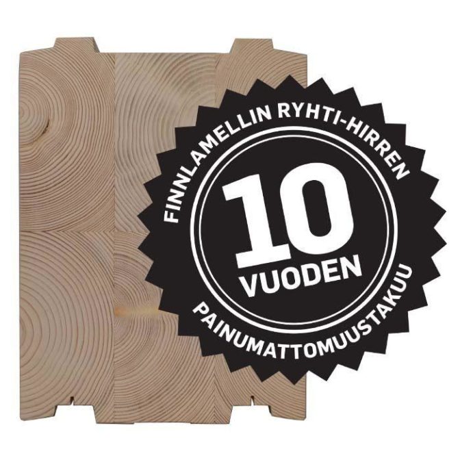 painumattoman ryhti-hirren 10 vuoden takuumerkki