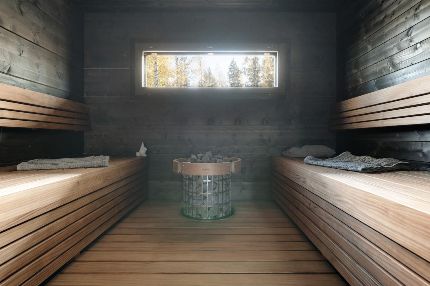 Muuttovalmis hirsitalo Vesilahdella sauna