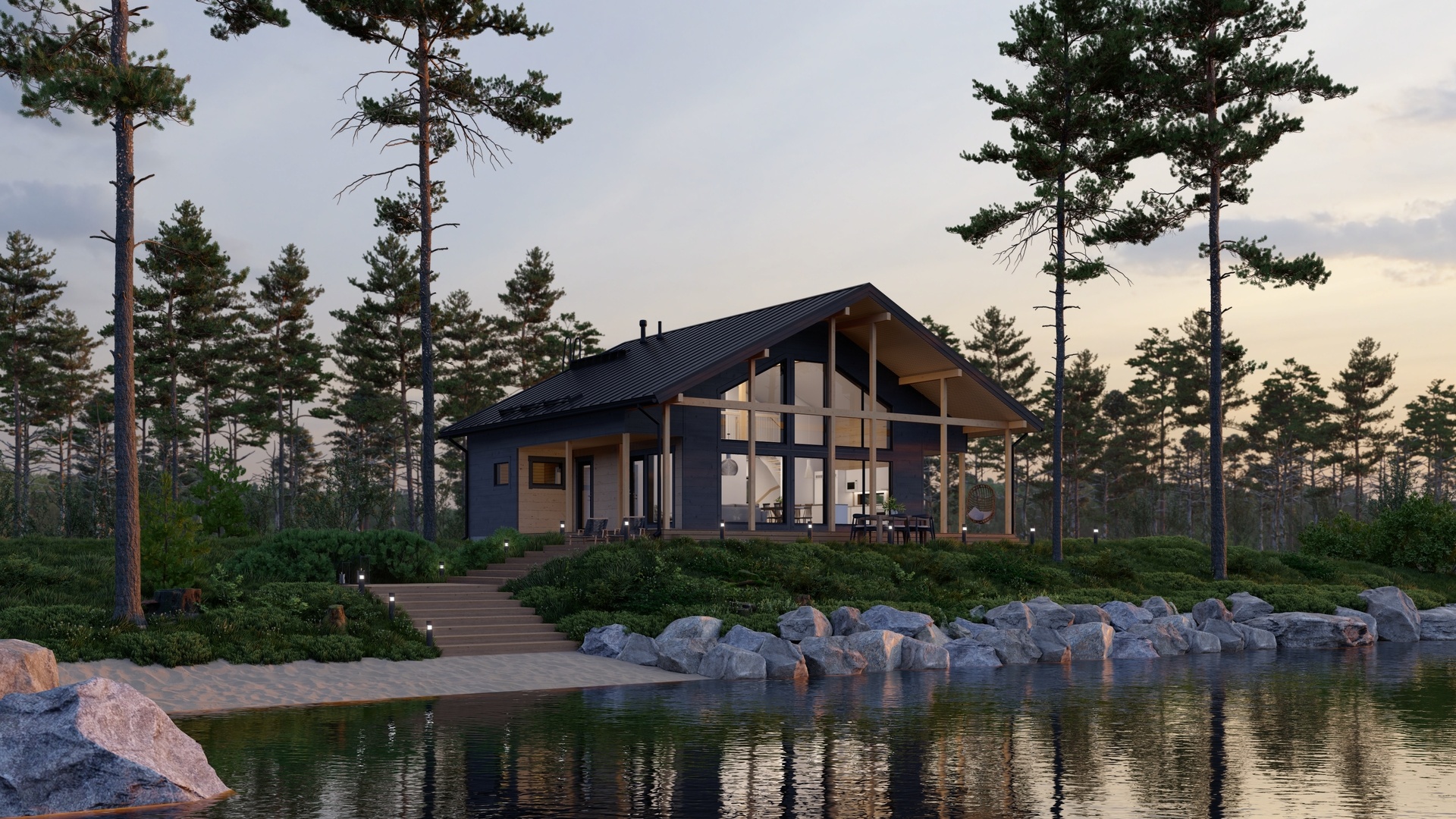 Finnlamelli Valo hirsihuvila